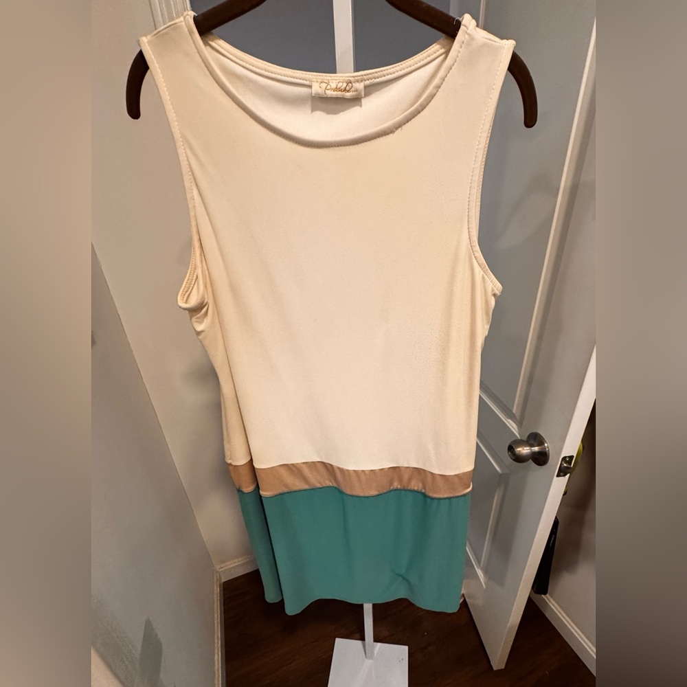 Elegant Color Block Mini Dress